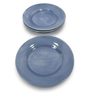 Pottery Barn Sausalito Dinner Plates 12.5" Slate Blue Dishwasher Safe Lot of 4